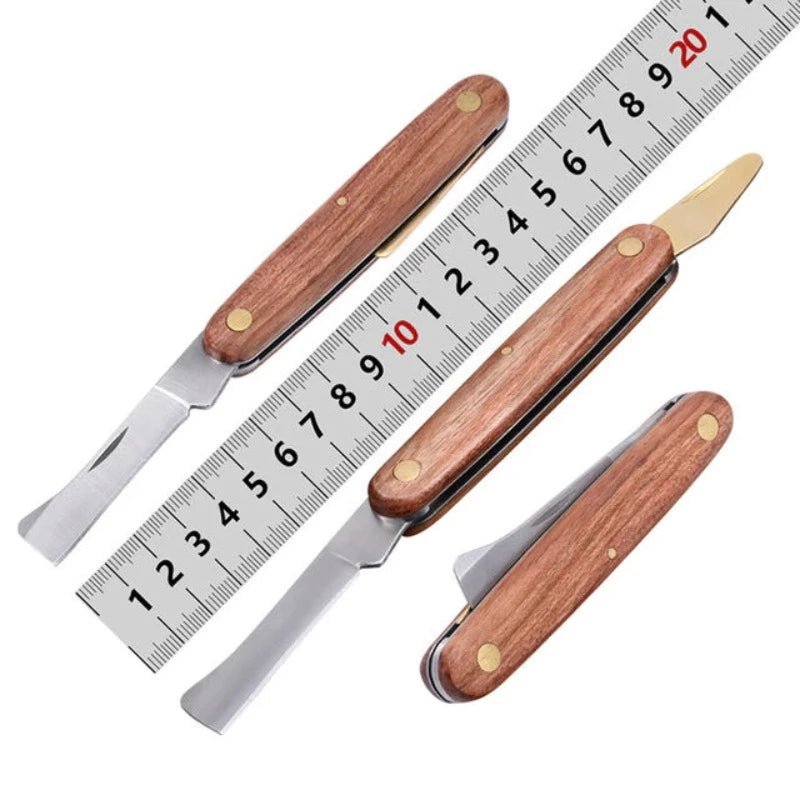 Grafting Knife - 2 Blade Stainless Steal Wooden Handle - SHOP SEEDS