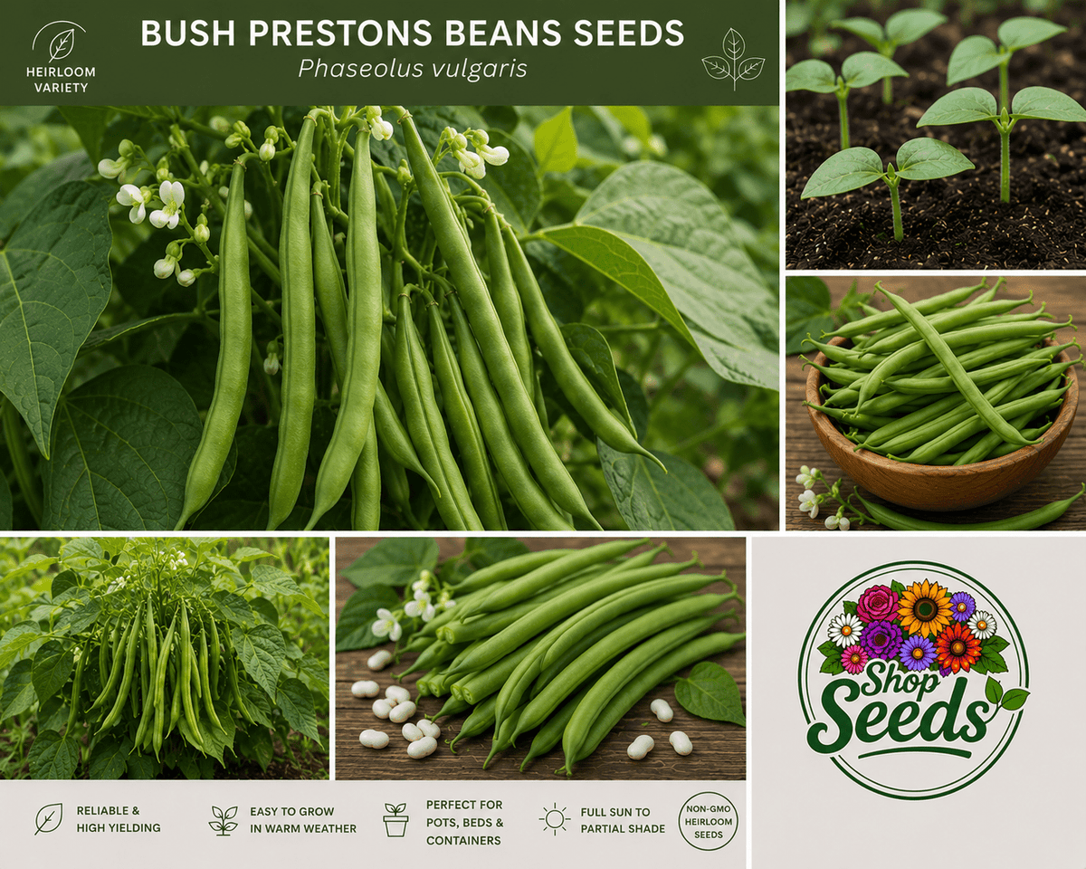 Bush Prestons Beans Seeds – Phaseolus vulgaris - SHOP SEEDS