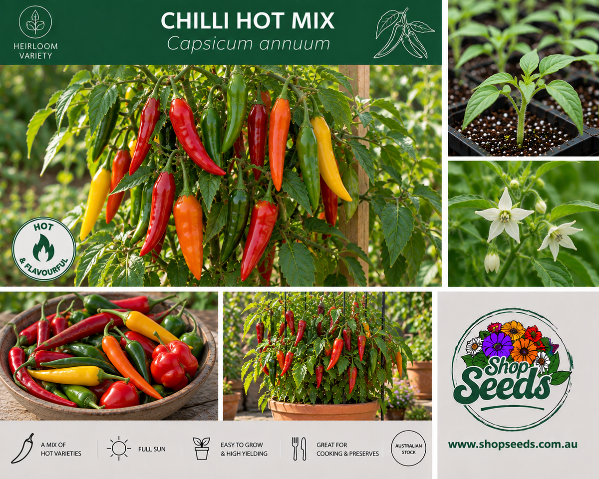Chilli Hot Mix - Capsicum annuum - SHOP SEEDS