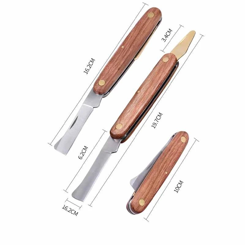 Grafting Knife - 2 Blade Stainless Steal Wooden Handle - SHOP SEEDS
