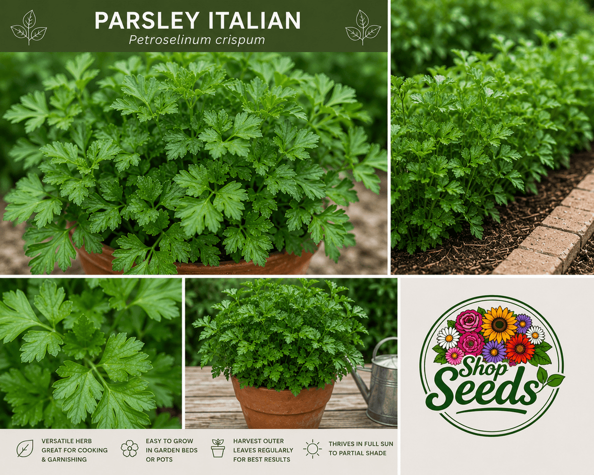 Parsley Italian – Petroselinum crispum - SHOP SEEDS