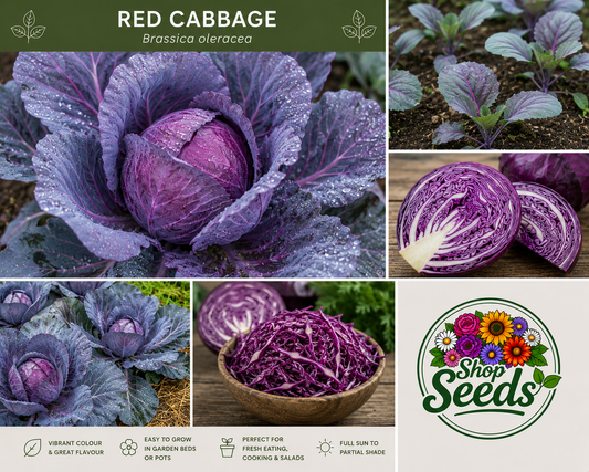 Red Cabbage Seeds – Brassica oleracea (Aussie Organic Certified) - SHOP SEEDS