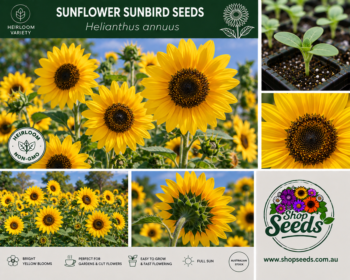 Sunflower Sunbird Seeds – Helianthus annuus - SHOP SEEDS