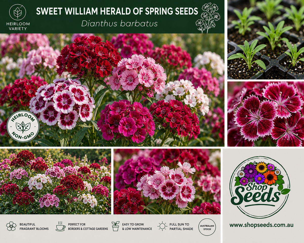 Sweet William Herald of Spring Seeds – Dianthus barbatus - SHOP SEEDS